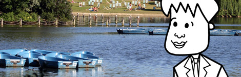 Tim at the boating lake in the park
