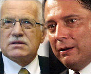 Václav Klaus a Jiří Paroubek