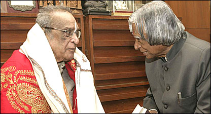 भीमसेन जोशी और पूर्व राष्ट्रपति कलाम