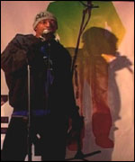 Steven Parkinson on stage