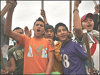 Manifestantes em Santa Cruz