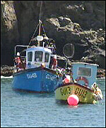 Boats off Sark