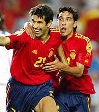 Valerón comemora o gol da vitória