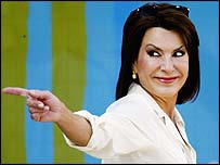 Gianna Angelopoulos-Daskalaki, diretora do comitê organizador das Olimpíadas de Atenas