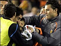 درگیری بازیکنان اینترمیلان و والنسیا