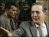 Álvaro Uribe, presidente da Colômbia