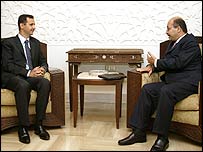 Bašár Asad s Barhamem Sálihem 