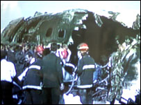 ईरान में एक विमान में आग लगी