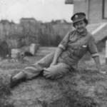 May Taking Five Minutes Outside the Blackrock cafe which was used as the canteen. May Taking Five Minutes Outside the Blackrock cafe which was used as the canteen.