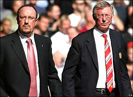 Rafa Benitez and Sir Alex Ferguson