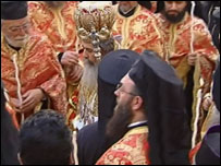 Cerimônia de lavagem dos pés de cristãos ortodoxos