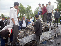 Hiện trường biểu tình ở Andijan