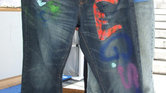 Sprayed jeans...