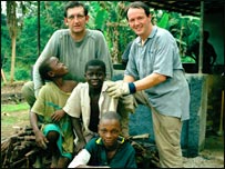Jimmy Nail and Kevin Whately in Sierra Leone