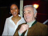 Mayra e Charles Aznavour 
