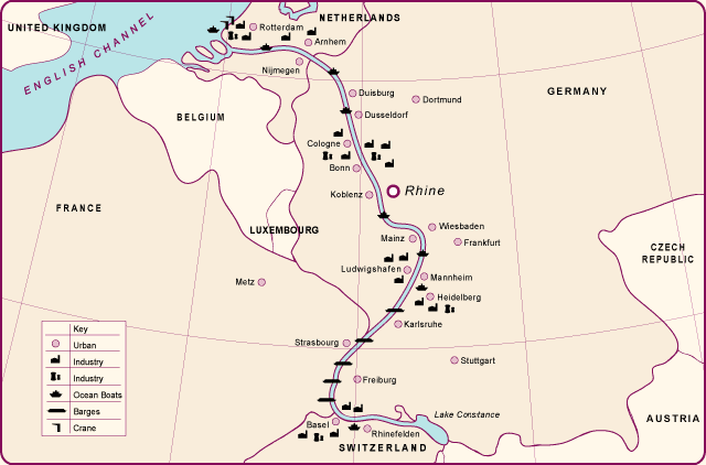 Map of Rhine