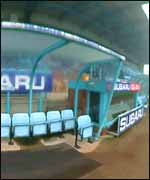Inside Highfield Road football ground 