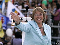Candidata socialista, Michelle Bachelet