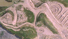 Shapes on the ground. Image by Google maps