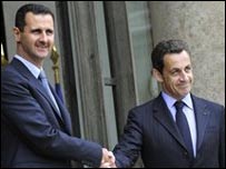 اسد و سارکوزی