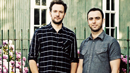 Creators of The Village Social Ben Lewis and Dafydd James. Photo © Warren Orchard/National Theatre Wales