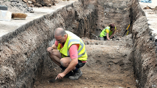 Penggalian arkeologi di Leicester