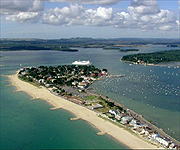 Aerial picture of the Sandbanks peninsula