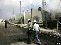 Gazze'de bombalanan elektrik santrali