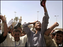 manifestação em Bagdá