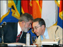 Lula e Uribe