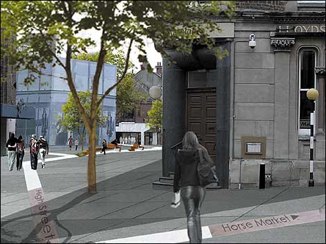 Artist's impression of Kettering town centre