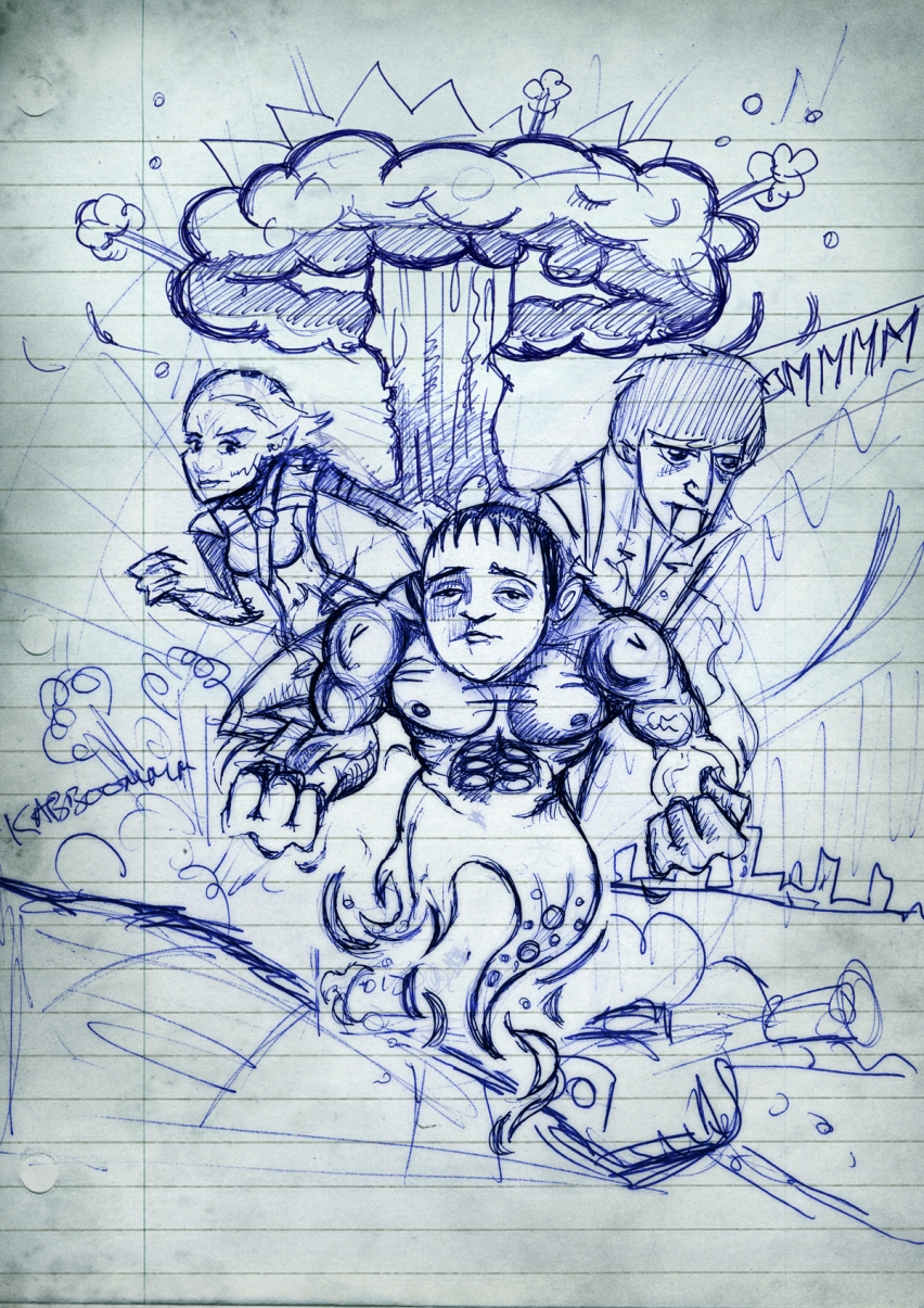 A discarded drawing made by Matt. 