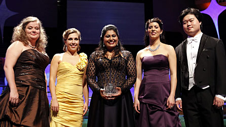 Olga Kindler, Sasha Djihanian, Meeta Raval, Marcela Gonzalez and Wang Lifu. Photo © Brian Tarr