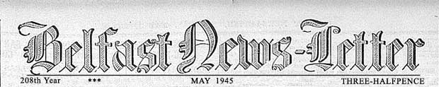 click on the banner for a short history of the Belfast News Letter