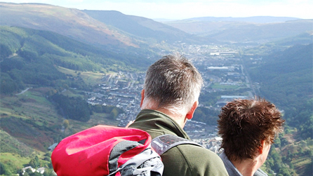 Views over Treherbert on the Blaencwm walk.