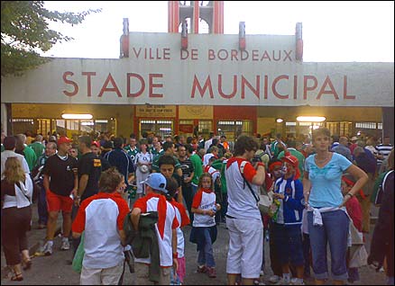 Spectators at Bordeuax Stade Municipale before Ireland v Georgia