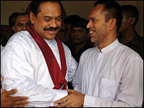 President Rajapaksa with MLAM Hisbullah in Oluvil (photo Sudath Silva)