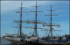 A Tall Ship at Liverpool's Pier Head