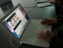 Working with the editing application.