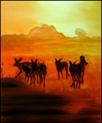 'Breakfast Run - Okavango' by Dawn Beautement