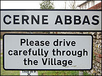 Cerne Abbas signpost