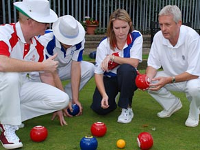 Chris & Jonny Play Lawn Bowls