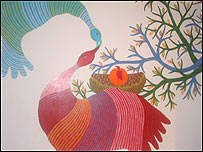 लंदन में गोंड चित्रकारी