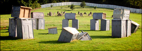 Banksy's Porta-Potty Stonehenge