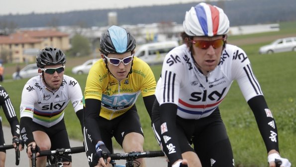 Geraint Thomas, Mark Cavendish and Bradley Wiggins