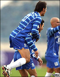 بازیکنان استقلال در بازی با تربیت یزد