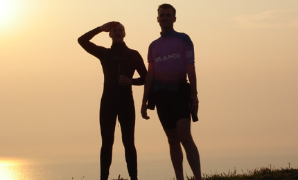 'Island Adventure - The lads make their way around - and found a whole new view. Pic: Jay 06