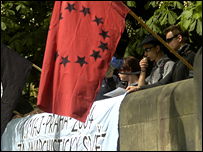 Průvod anarchisté Prahou