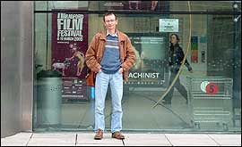 Dai Bradley standing outside the National Museum of Photography, Film and TV