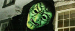 A person with a Halloween mask